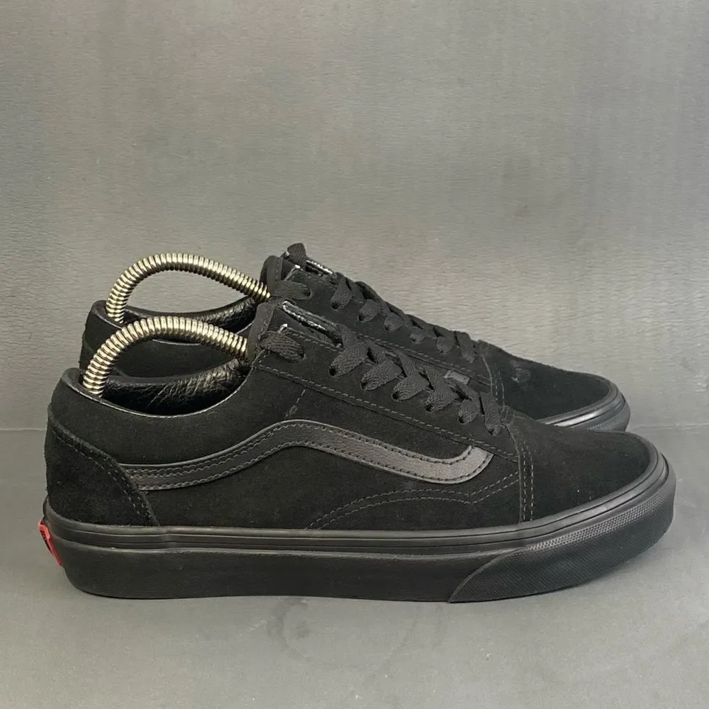 VANS Old Skool sneaker Shoes triple black suede womens size  7.5